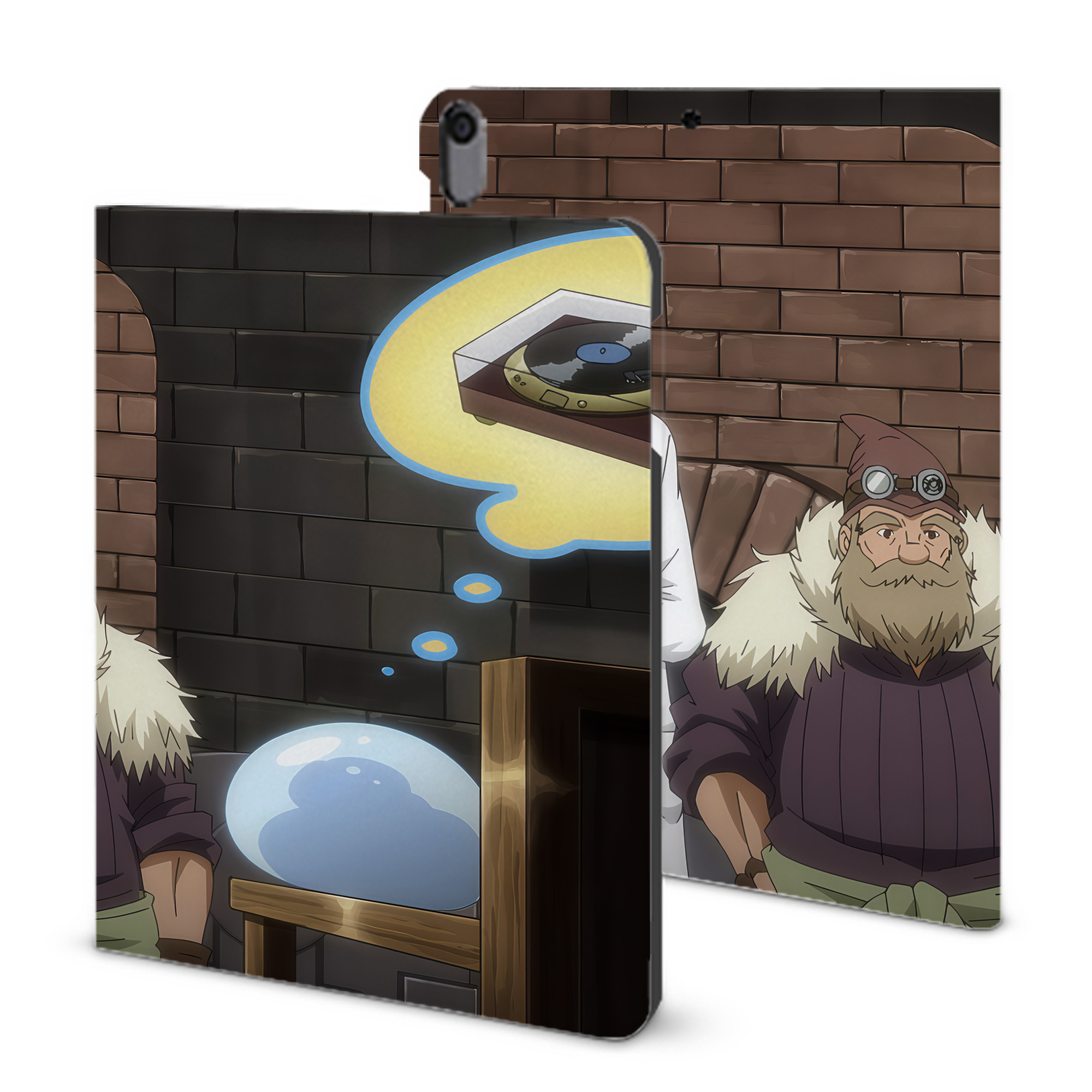 （画像用） 転スラ Regarding Reincarnated to Slime IPad ケース ブック型 PUレザー TPU 耐衝撃 軽量 薄型 ペン収納なし 全面保護 IPad 各モデル対応